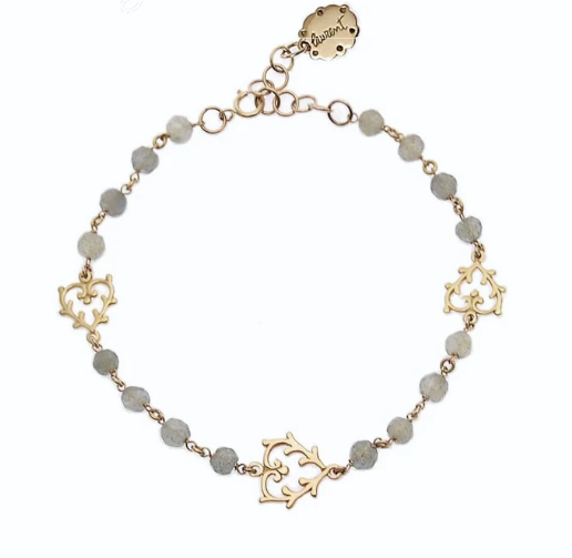 Pulsera Laurent Gandini Mujer in Oro amarillo Labradorite 182-TORCELLO ROSARIO - 182-TORCELLO ROSARIO